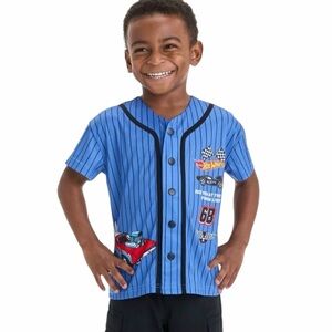 Hot Wheels Baby Boys' Button-Down Jersey